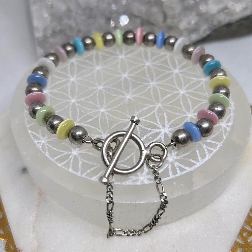 Vintage Retired Silpada beaded bracelet 925